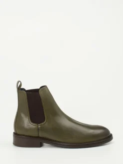 Konstantin Starke – Chelsea Boots aus Kalbleder olivgrün