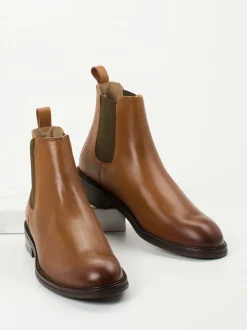 Konstantin Starke – Chelsea Boots aus Kalbleder cognac