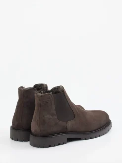 Konstantin Starke – Chelsea Boots aus Veloursleder braun