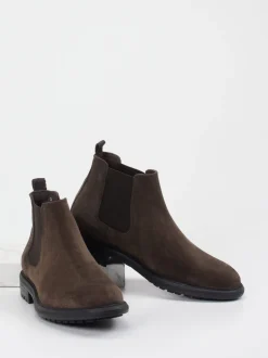 Konstantin Starke – Chelsea Boots aus Veloursleder braun