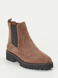 Konstantin Starke – Chelsea Boots aus Veloursleder braun