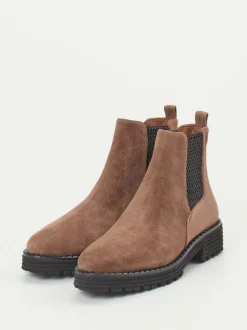 Konstantin Starke – Chelsea Boots aus Veloursleder braun