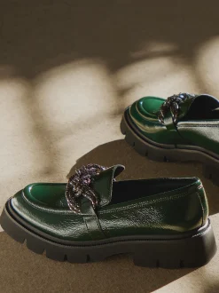 Konstantin Starke – Chunky-Loafer aus Lackleder grün