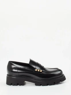 Konstantin Starke – Chunky Loafer aus Hochglanzleder Schwarz