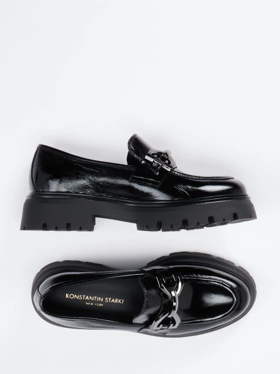 Konstantin Starke – Chunky-Loafer aus Lackleder Schwarz