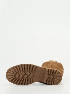 Konstantin Starke – Chunky Boots aus Veloursleder Braun