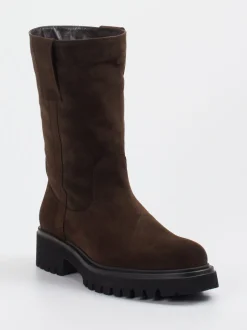 Konstantin Starke – Chunky Stiefel aus Veloursleder braun