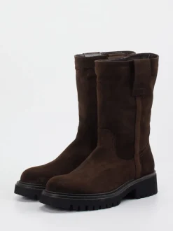 Konstantin Starke – Chunky Stiefel aus Veloursleder braun