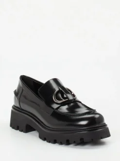 Konstantin Starke – Chunky-Loafer aus Hochglanzleder Schwarz