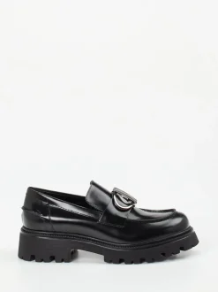 Konstantin Starke – Chunky-Loafer aus Hochglanzleder Schwarz
