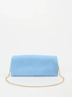Konstantin Starke – Clutch aus Veloursleder Himmelblau