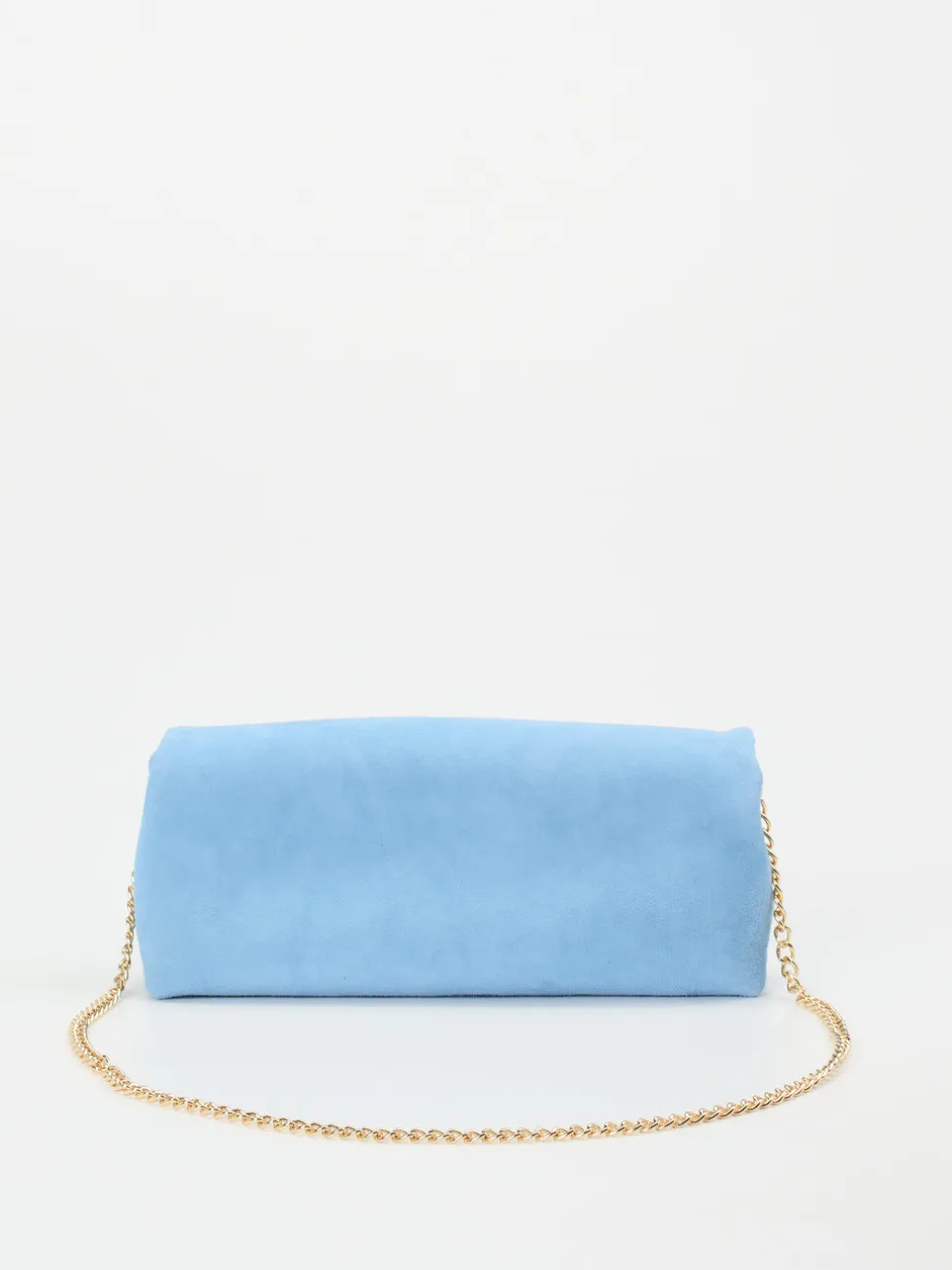 Konstantin Starke – Clutch aus Veloursleder Himmelblau
