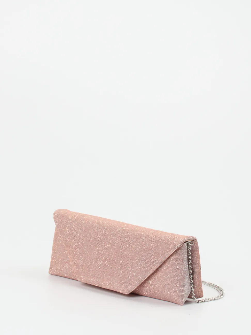 Konstantin Starke – Clutch aus Textil in Rosé mit Glitzer