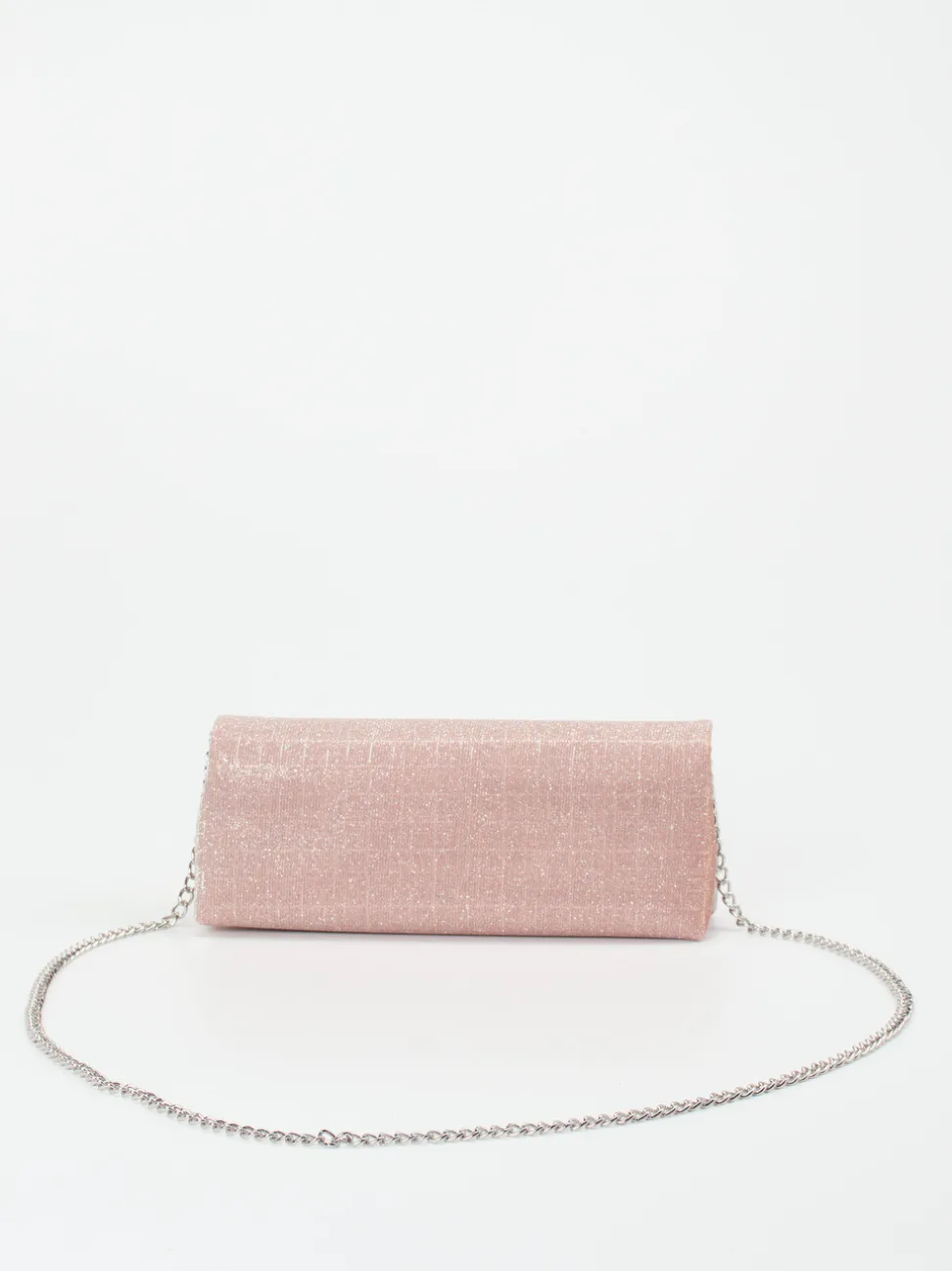 Konstantin Starke – Clutch aus Textil in Rosé mit Glitzer