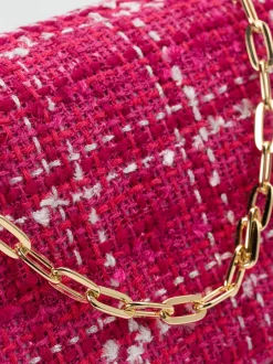 Konstantin Starke – Clutch aus Bouclé in Pink