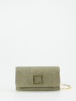 Konstantin Starke – Clutch aus Textil in Salbeigrün