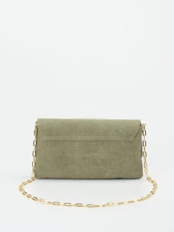 Konstantin Starke – Clutch aus Textil in Salbeigrün