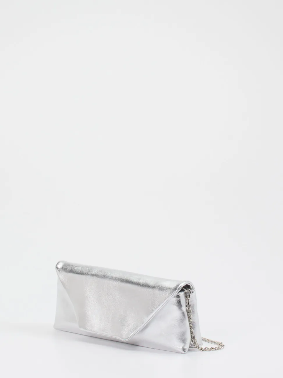 Konstantin Starke – Clutch aus Leder silberfarben