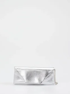 Konstantin Starke – Clutch aus Leder silberfarben