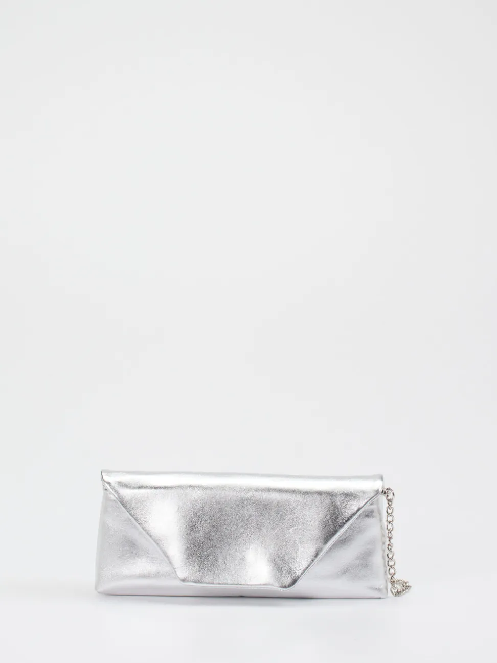 Konstantin Starke – Clutch aus Leder silberfarben