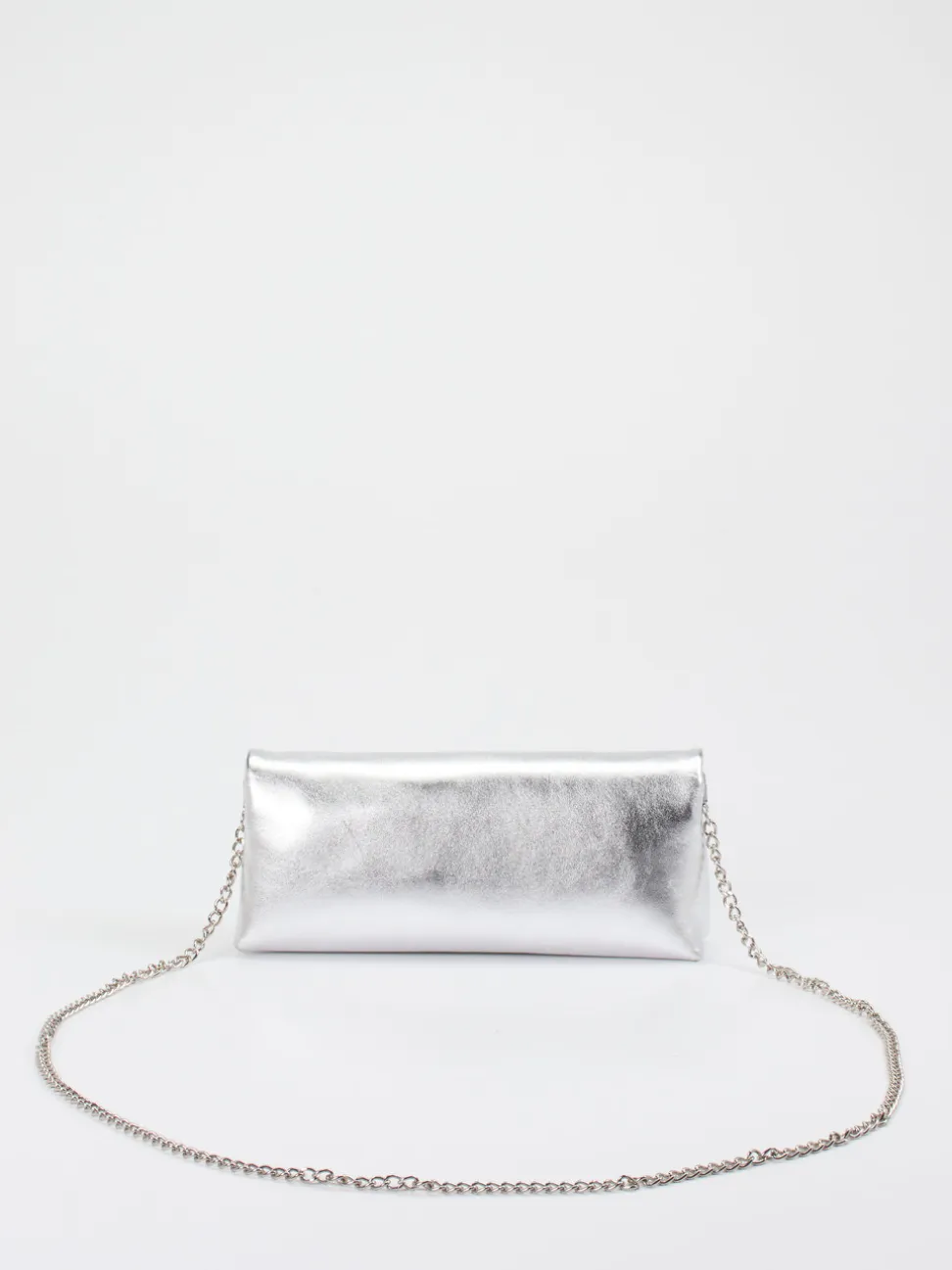 Konstantin Starke – Clutch aus Leder silberfarben