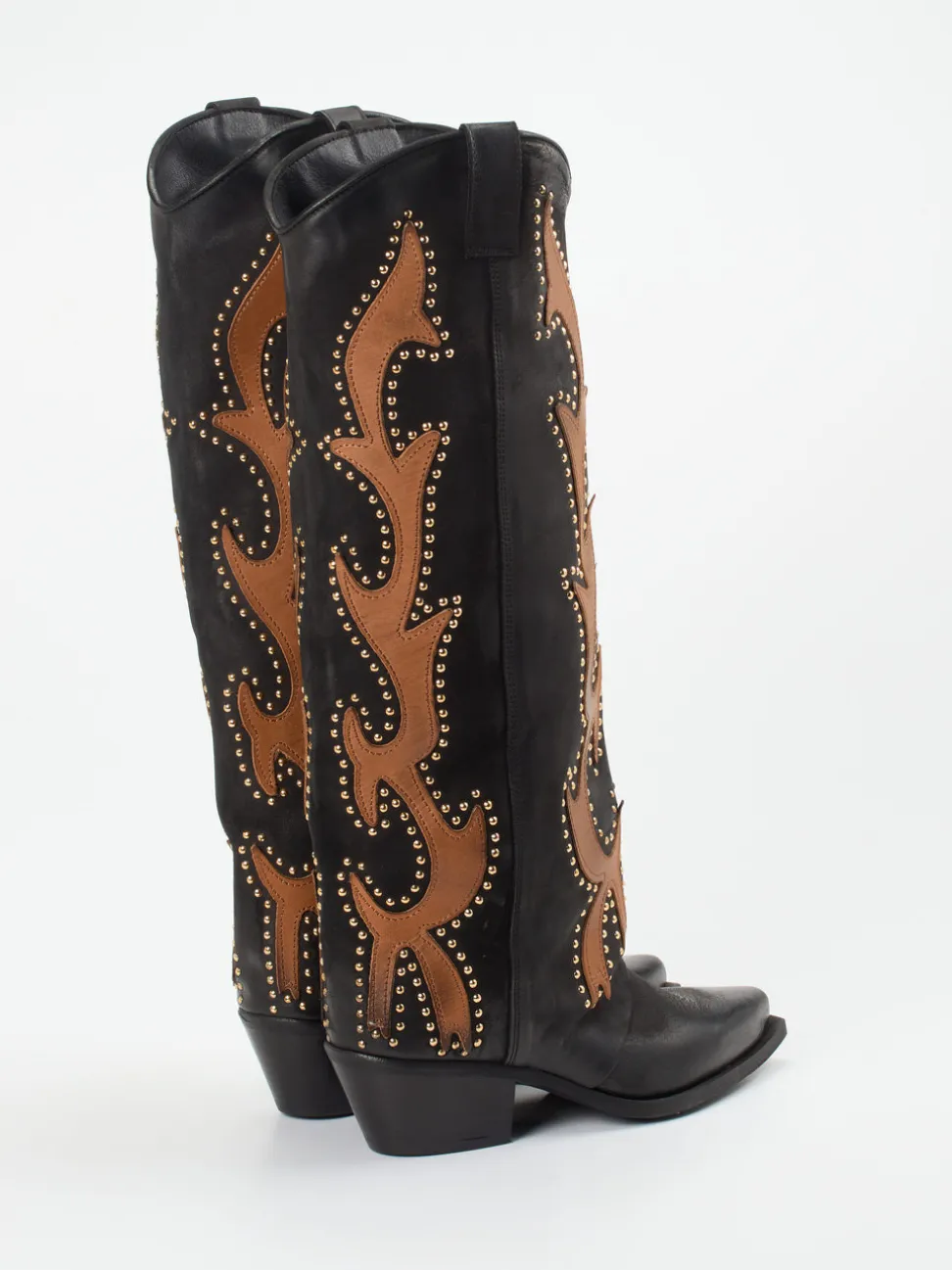 Konstantin Starke – Cowboy Boots aus Nubukleder Schwarz