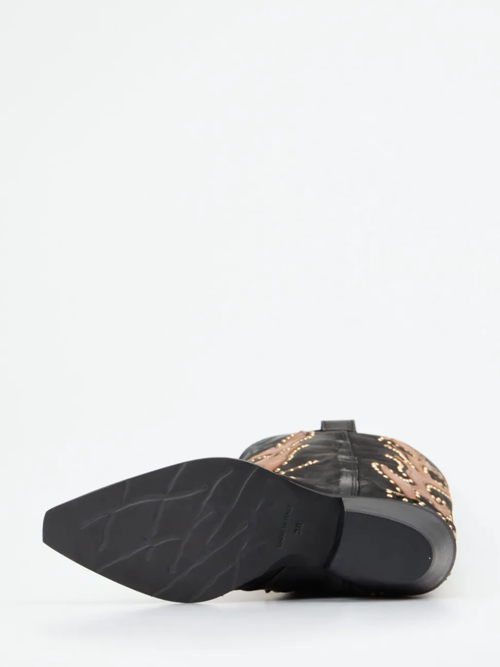 Konstantin Starke – Cowboy Boots aus Nubukleder Schwarz