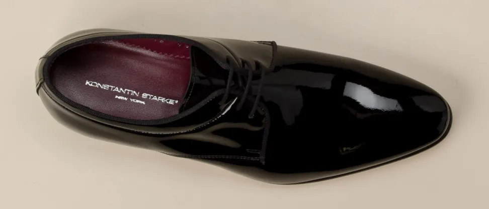 Konstantin Starke – Derby Lackschuhe aus Lackleder schwarz