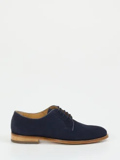 Konstantin Starke – Derby-Schnürschuh aus Veloursleder Blau