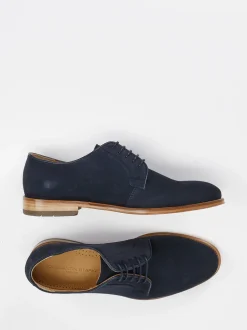 Konstantin Starke – Derby-Schnürschuh aus Veloursleder Blau