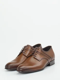 Konstantin Starke – Derbyschuh aus geprägtem Leder braun