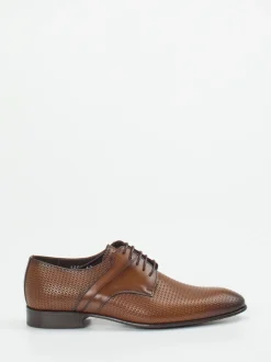 Konstantin Starke – Derbyschuh aus geprägtem Leder braun