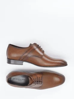 Konstantin Starke – Derbyschuh aus geprägtem Leder braun