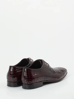 Konstantin Starke – Derby-Schuhe aus geprägtem Leder Bordeaux
