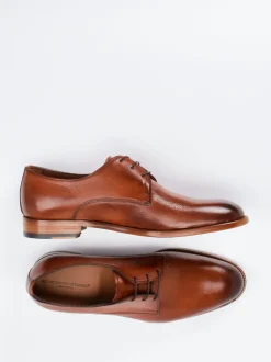 Konstantin Starke – Derby-Schnürschuh aus Büffelleder cognacbraun