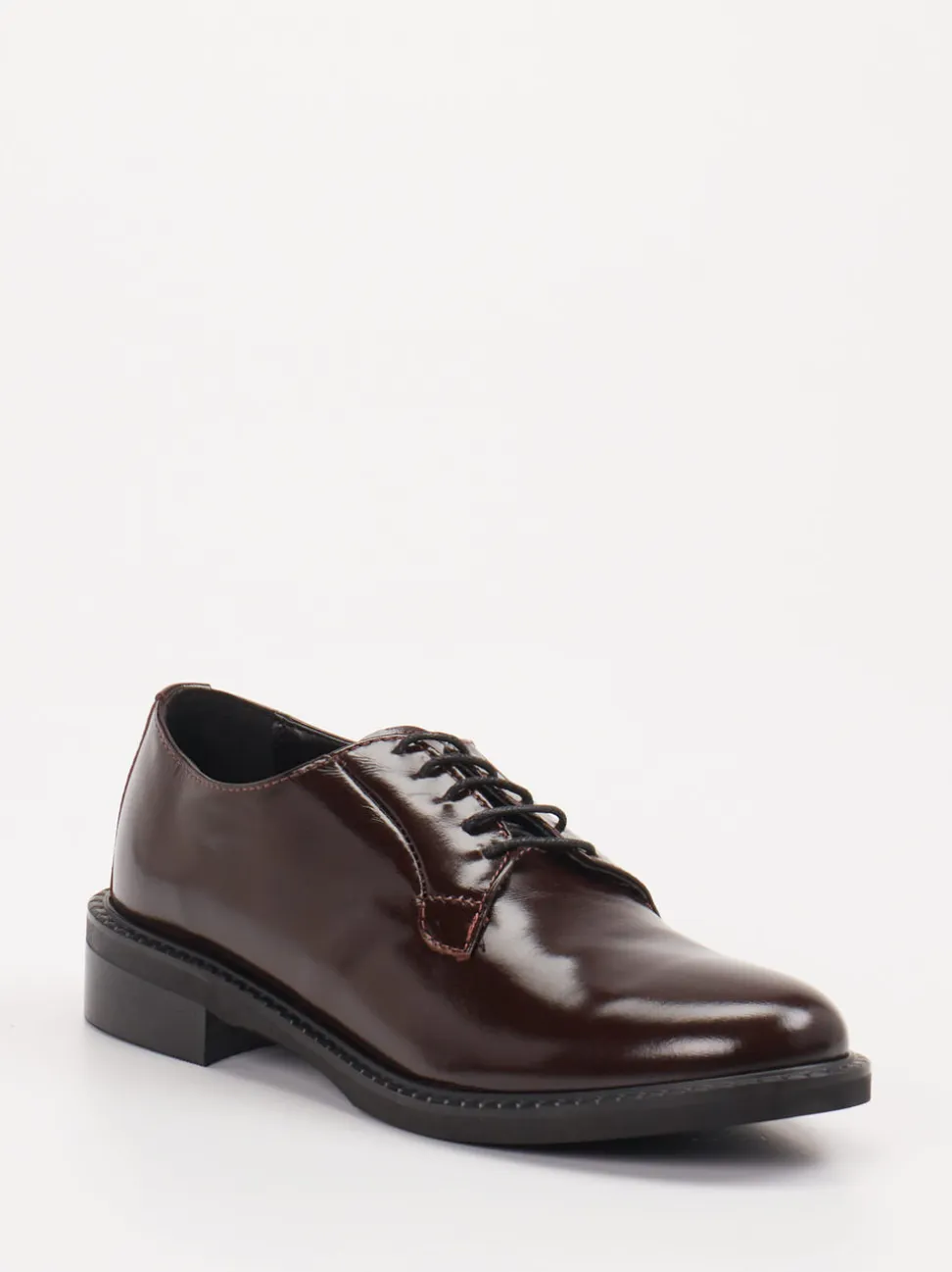 Konstantin Starke – Derby-Schuhe aus Hochglanzleder Dunkelbraun
