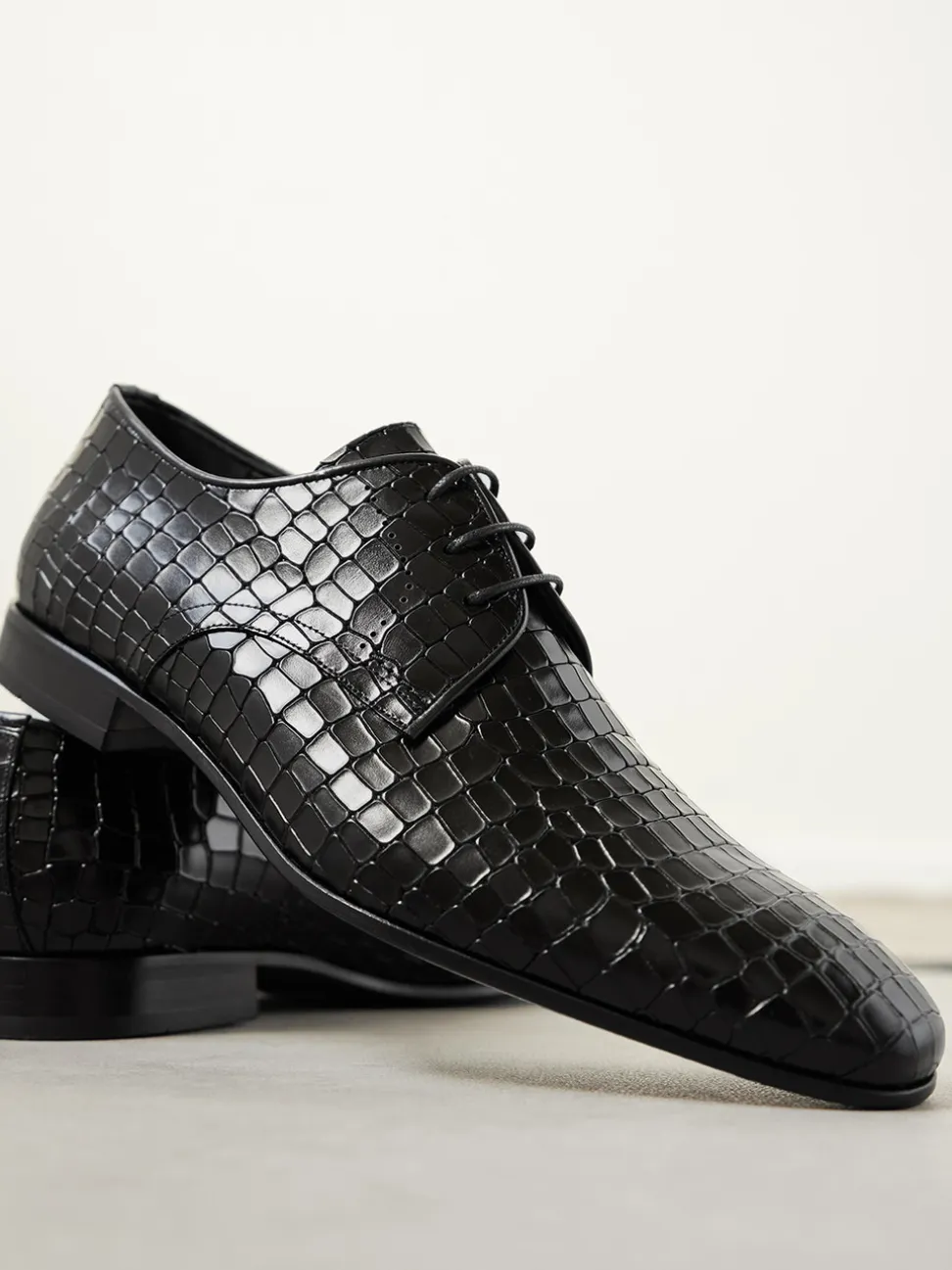 Konstantin Starke – Derby-Schnürschuh aus Leder in Schwarz