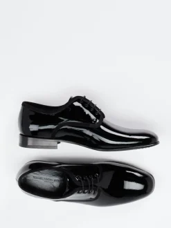 Konstantin Starke – Derby-Schnürschuhe aus Lackleder schwarz