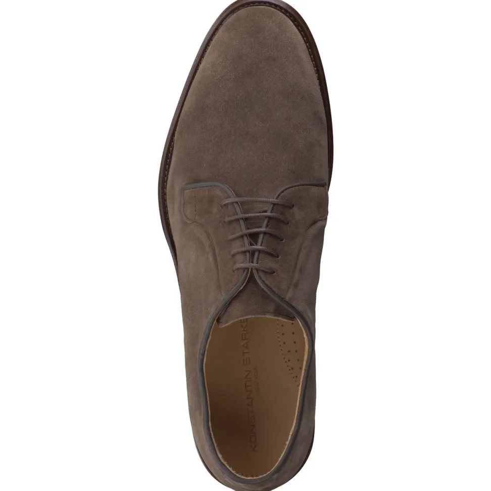 Konstantin Starke – Derby-Schnürschuh aus Veloursleder Braun