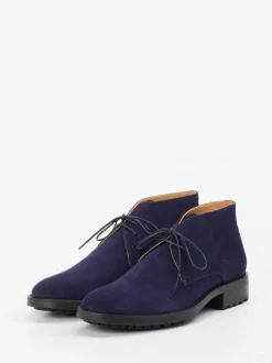 Konstantin Starke – Desert Boots aus Veloursleder Tintenblau
