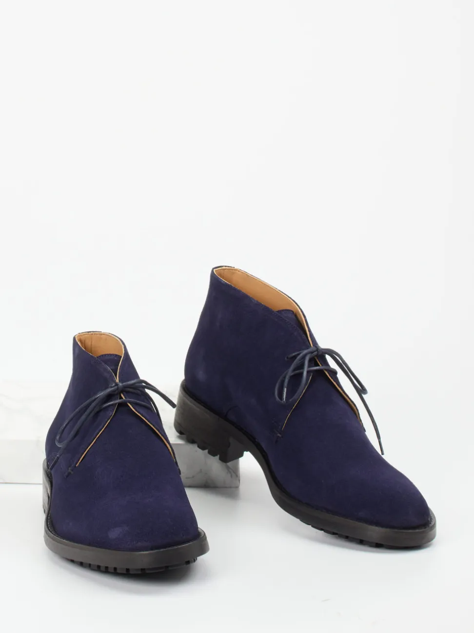 Konstantin Starke – Desert Boots aus Veloursleder Tintenblau