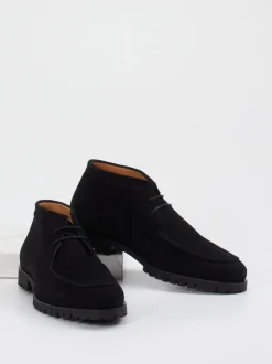 Konstantin Starke – Desert Boots aus Veloursleder schwarz