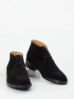 Konstantin Starke – Desert Boots aus Veloursleder schwarz