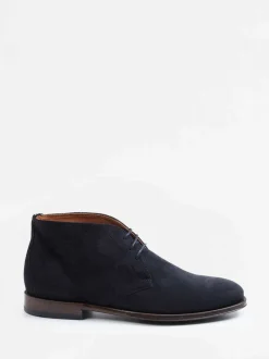 Konstantin Starke – Desert Boots aus Veloursleder Blau