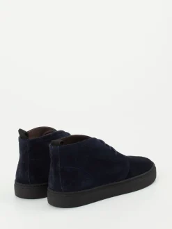 Konstantin Starke – Desert Boots aus Veloursleder Dunkelblau