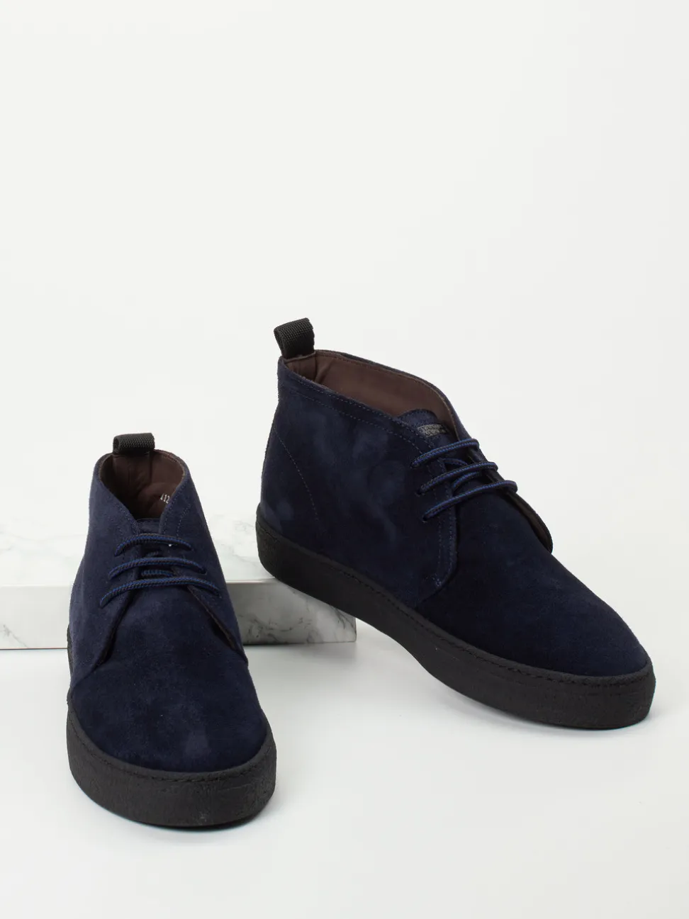 Konstantin Starke – Desert Boots aus Veloursleder Dunkelblau
