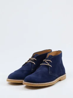 Konstantin Starke – Desert Boots aus Veloursleder Dunkelblau