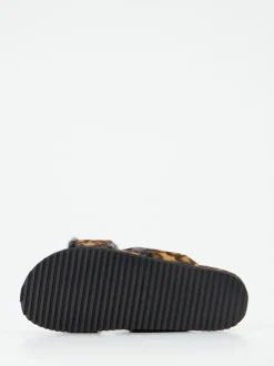 Konstantin Starke – Fellpantoletten aus Fell Leoprint