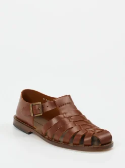 Konstantin Starke – Fischersandalen aus Kalbleder Braun
