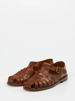 Konstantin Starke – Fischersandalen aus Kalbleder Braun